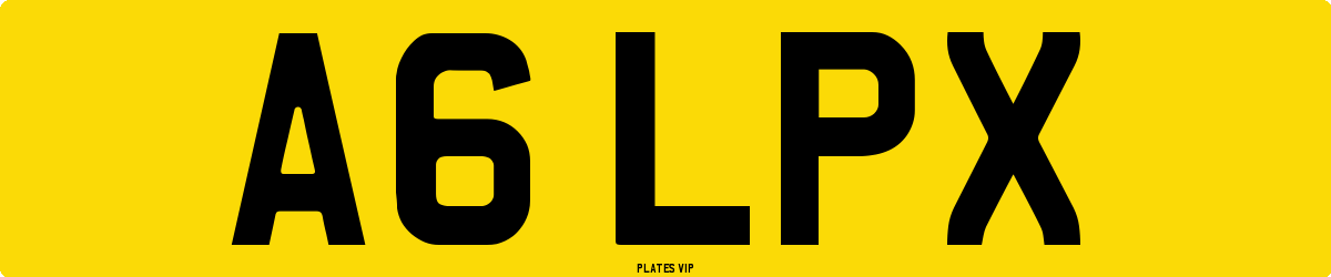 A6 LPX Number Plate