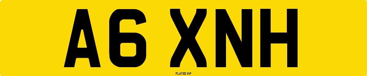 A6 XNH Number Plate