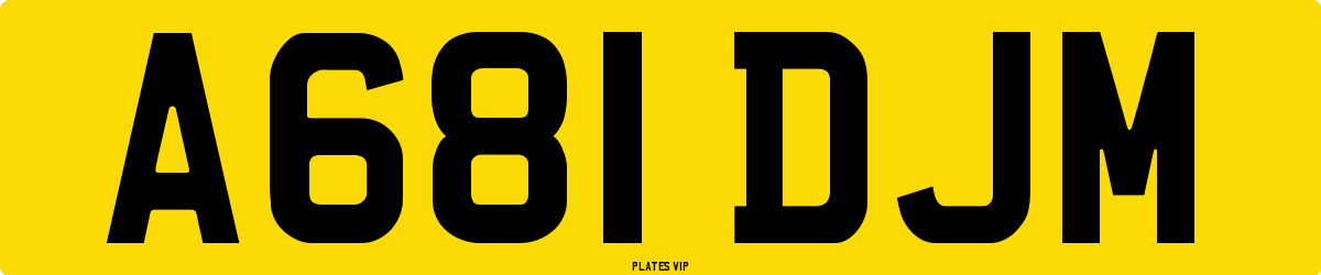 A681 DJM Number Plate