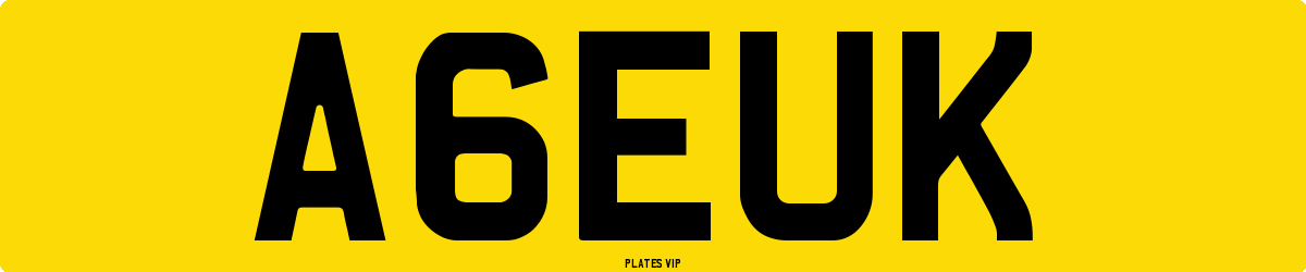 A6EUK Number Plate