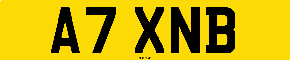 A7 XNB Number Plate