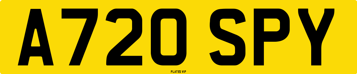 A720 SPY Number Plate