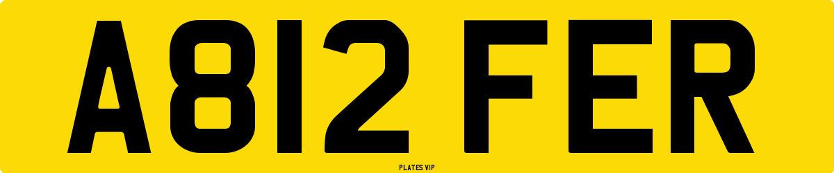 A812 FER Number Plate