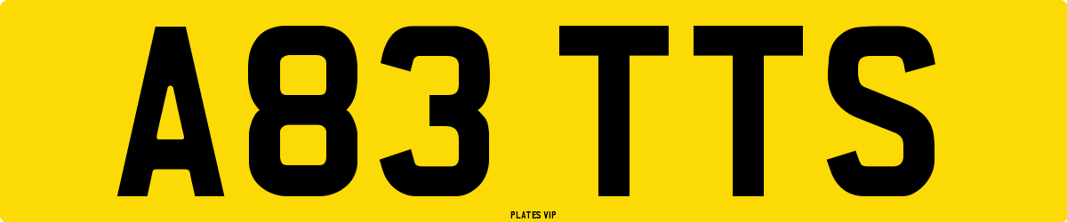 A83 TTS Number Plate