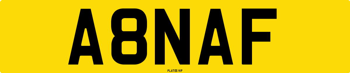A8NAF Number Plate