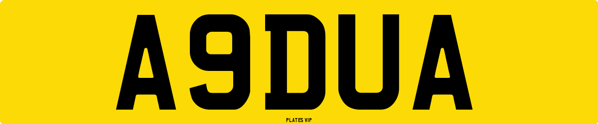 A9DUA Number Plate