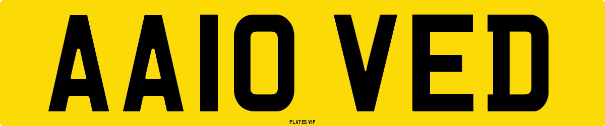 AA10 VED Number Plate