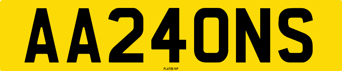AA24ONS Number Plate