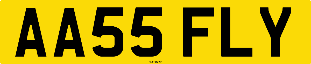 AA55 FLY Number Plate