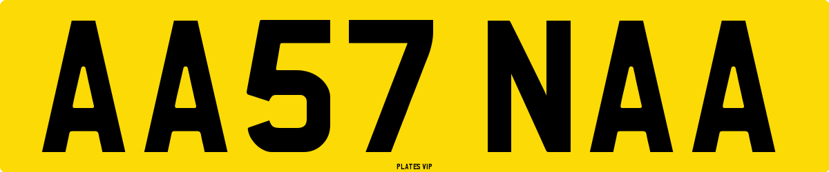 AA57 NAA Number Plate
