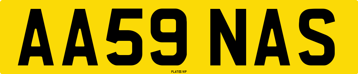 AA59 NAS Number Plate