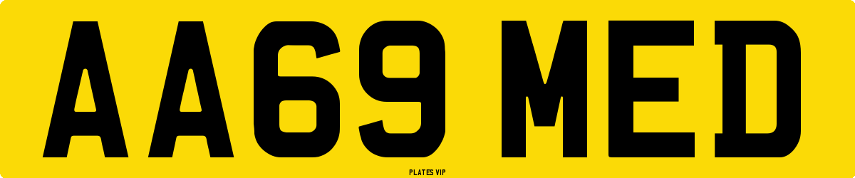 AA69 MED Number Plate