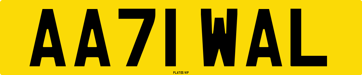 AA71 WAL Number Plate