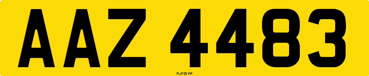AAZ 4483 Number Plate
