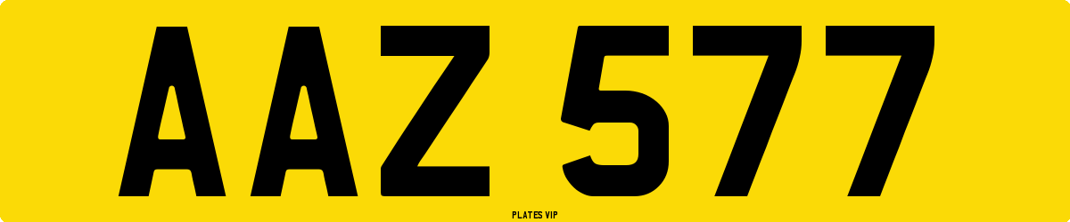 AAZ 577 Number Plate