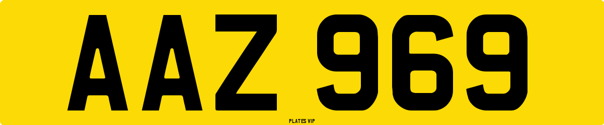 AAZ 969 Number Plate