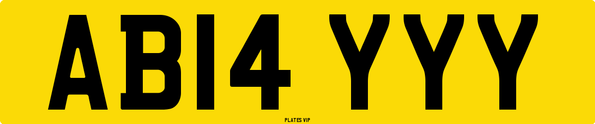 AB14 YYY Number Plate