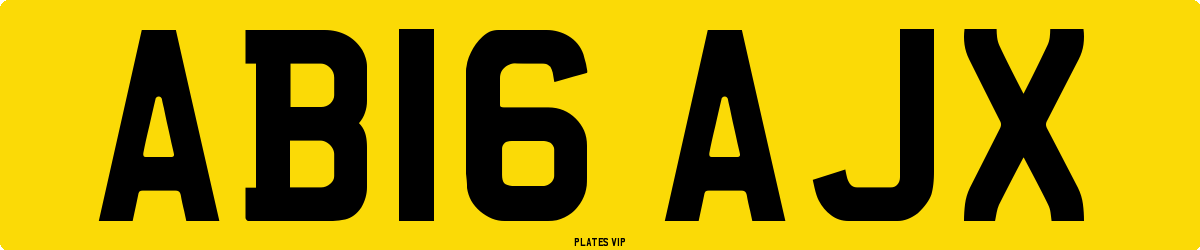 AB16 AJX Number Plate