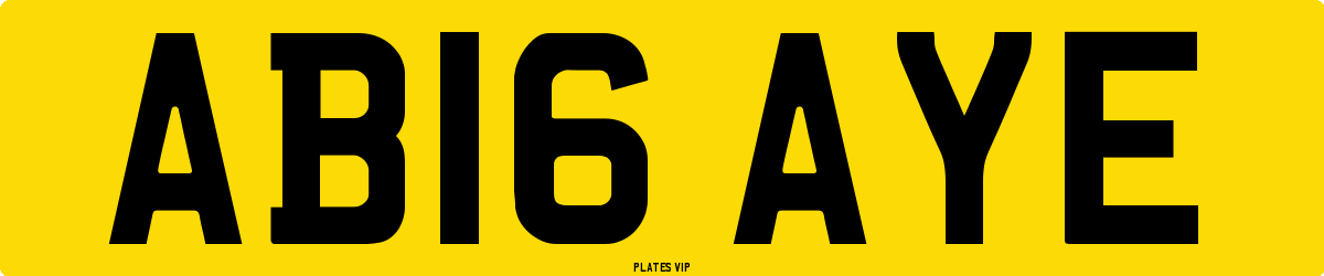 AB16 AYE Number Plate