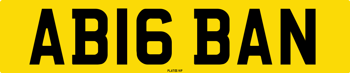 AB16 BAN Number Plate