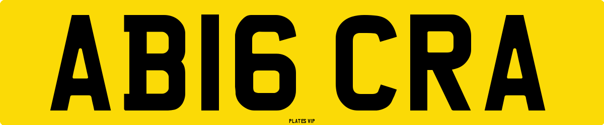 AB16 CRA Number Plate
