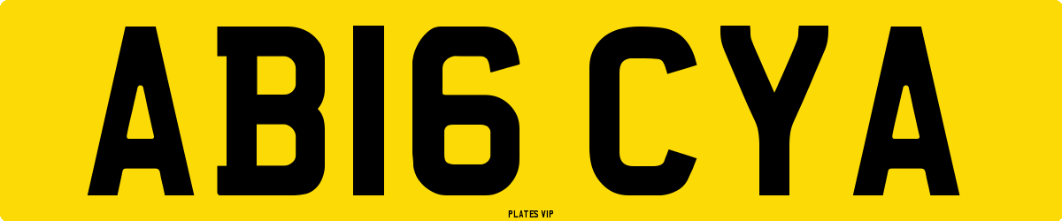 AB16 CYA Number Plate