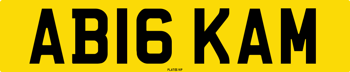 AB16 KAM Number Plate