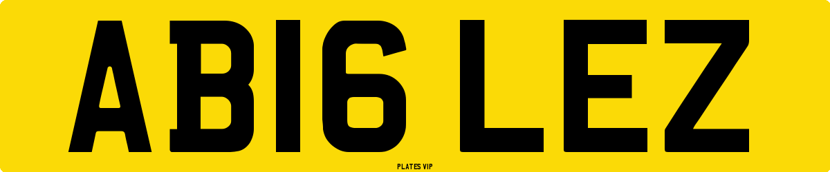 AB16 LEZ Number Plate