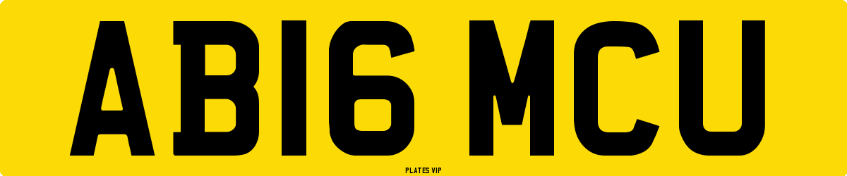 AB16 MCU Number Plate