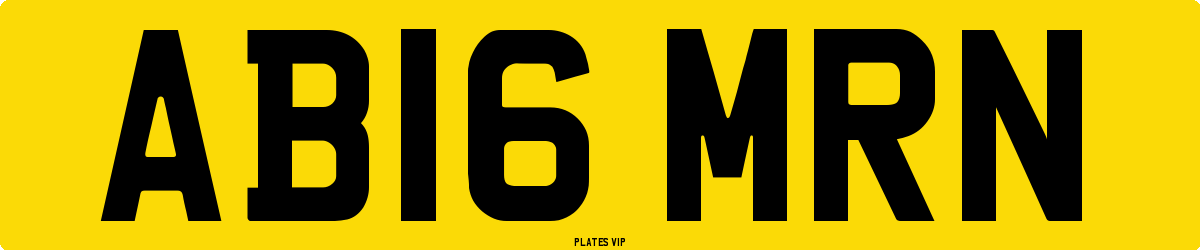 AB16 MRN Number Plate