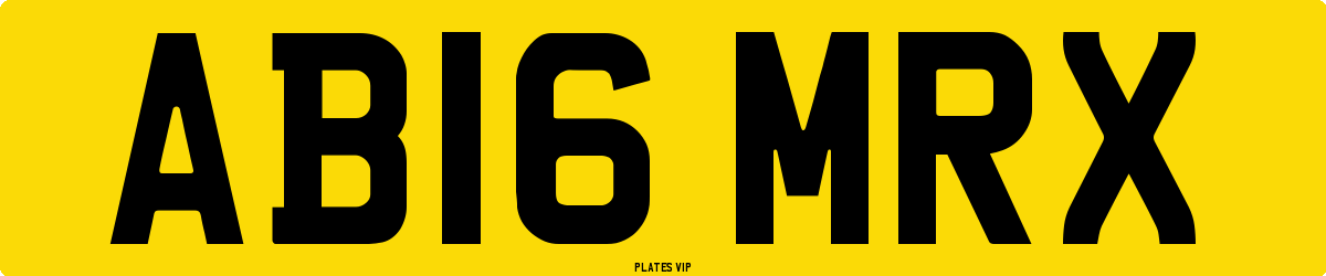 AB16 MRX Number Plate