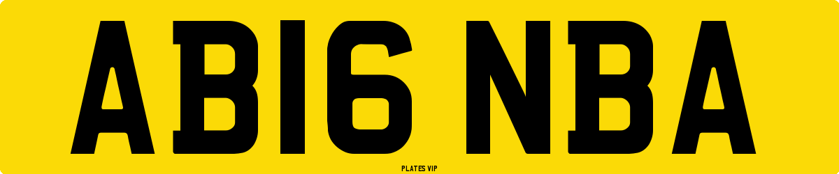 AB16 NBA Number Plate