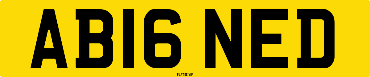 AB16 NED Number Plate