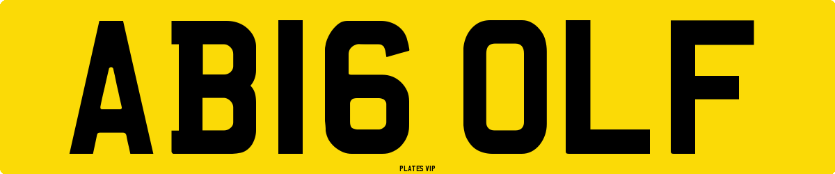 AB16 OLF Number Plate