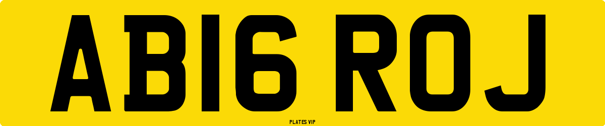 AB16 ROJ Number Plate