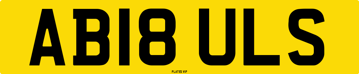 AB18 ULS Number Plate