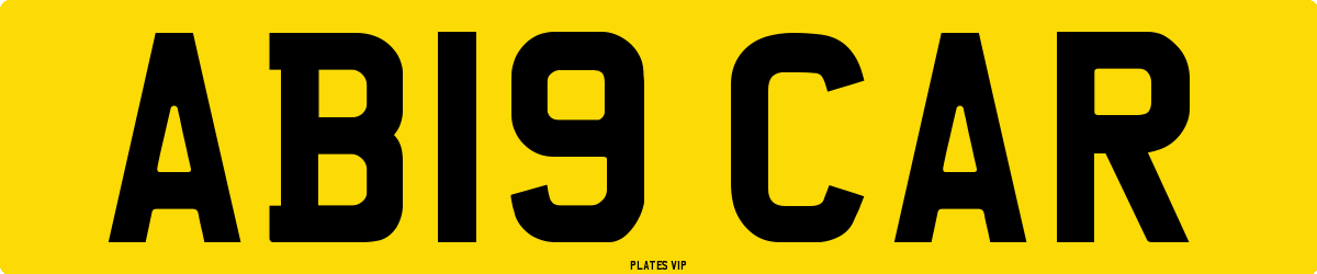 AB19 CAR Number Plate