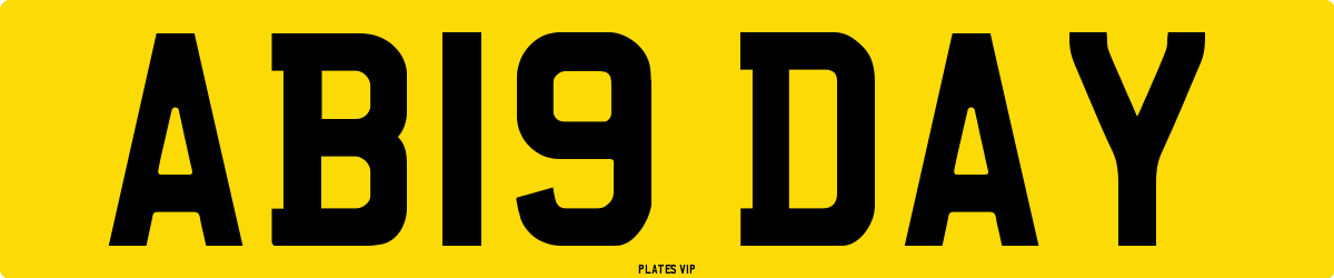AB19 DAY Number Plate