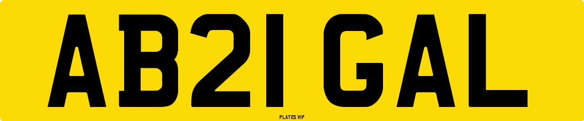 AB21 GAL Number Plate