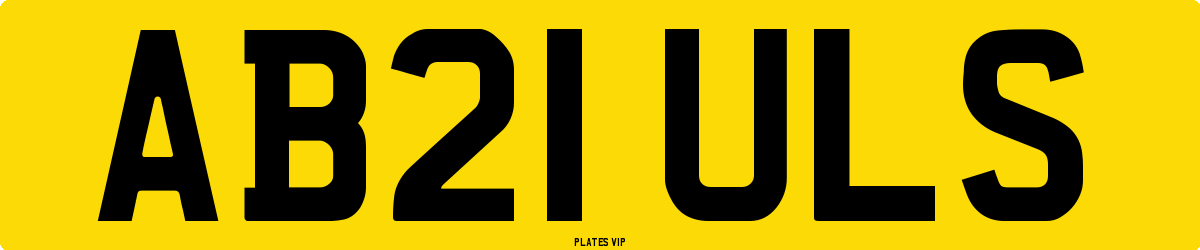 AB21 ULS Number Plate