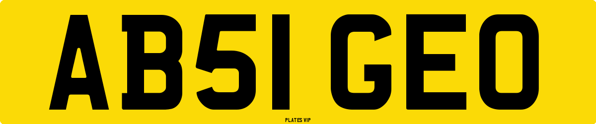 AB51 GEO Number Plate