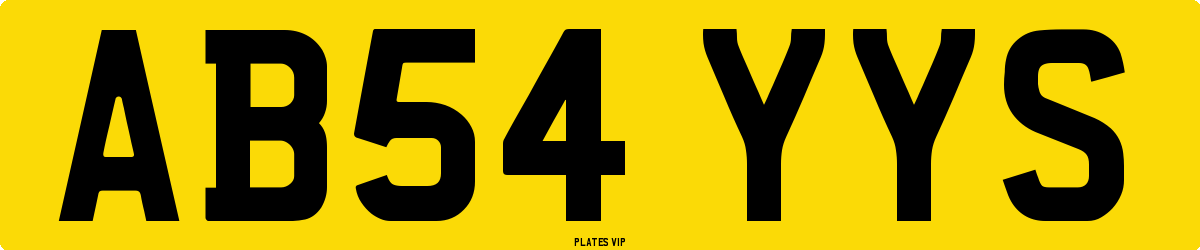 AB54 YYS Number Plate