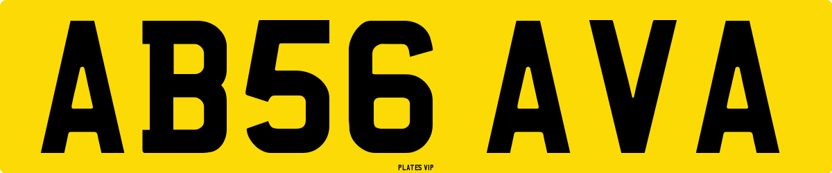 AB56 AVA Number Plate