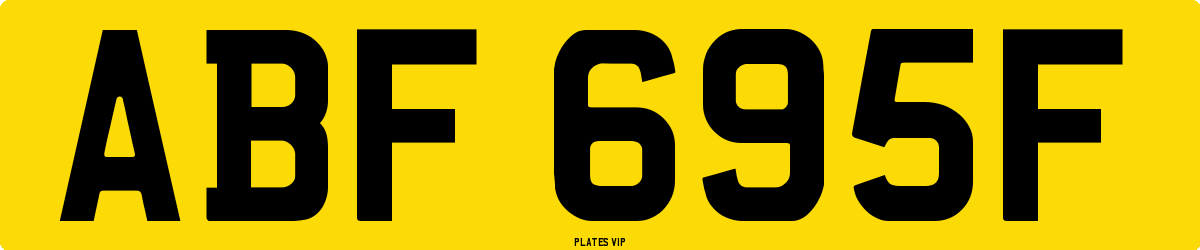 ABF 695F Number Plate