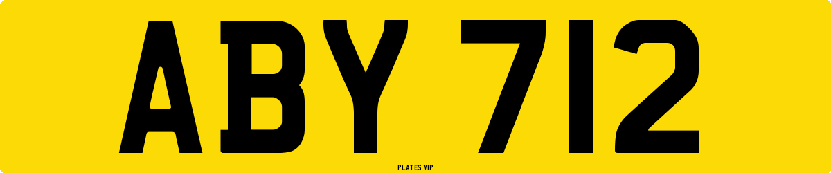 ABY 712 Number Plate