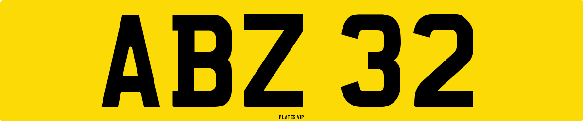 ABZ 32 Number Plate