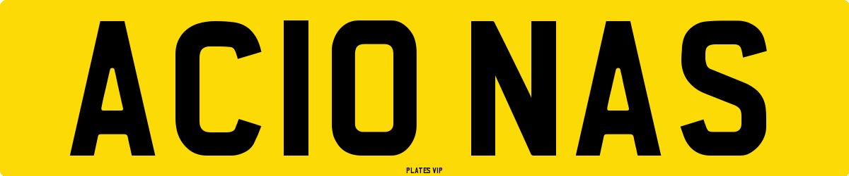 AC10 NAS Number Plate
