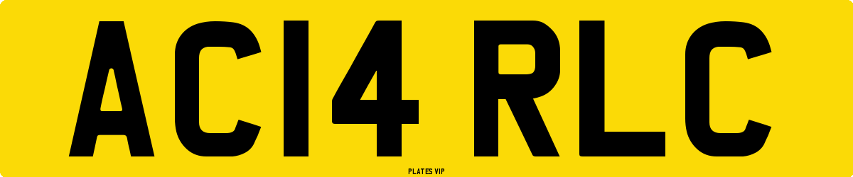 AC14 RLC Number Plate
