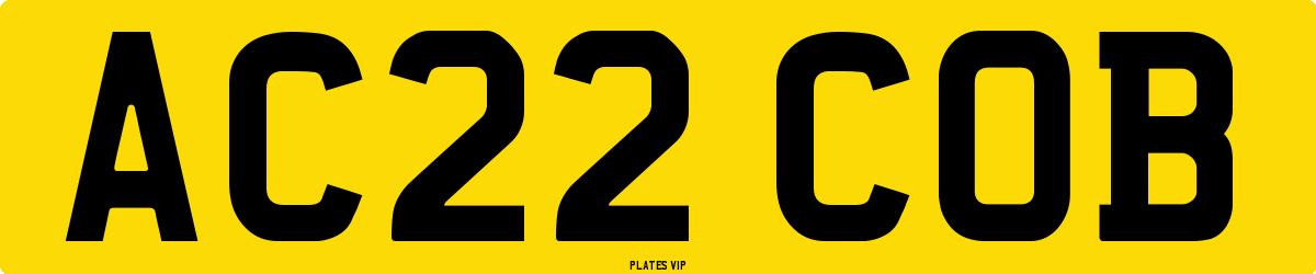 AC22 COB Number Plate