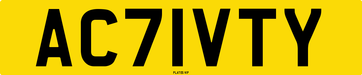 AC71VTY Number Plate